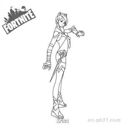 Free printable Erisa 1 Coloring Page - Free PDF Printable Fortnite Coloring Sheets coloring page
